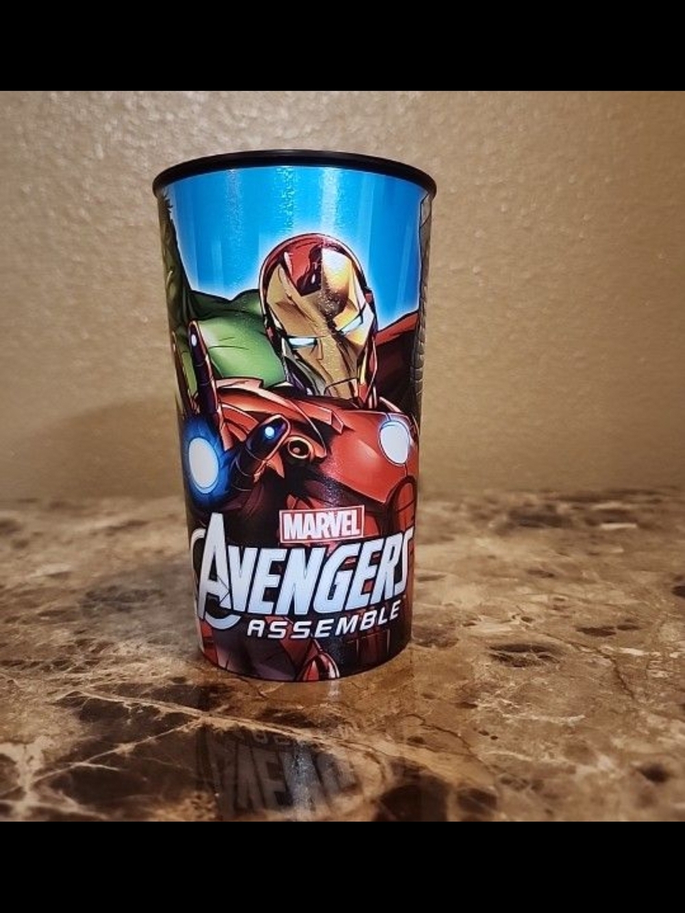 Marvel Avengers Assemble Iron Man Plastic Cup - Blue & Red